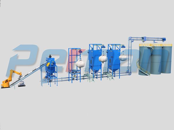 Unpacking pipe chain conveying system