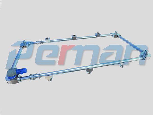 Mouth type pipe chain conveyor