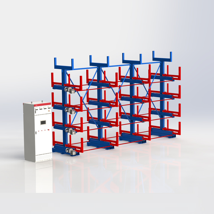 电动式悬臂管材货架