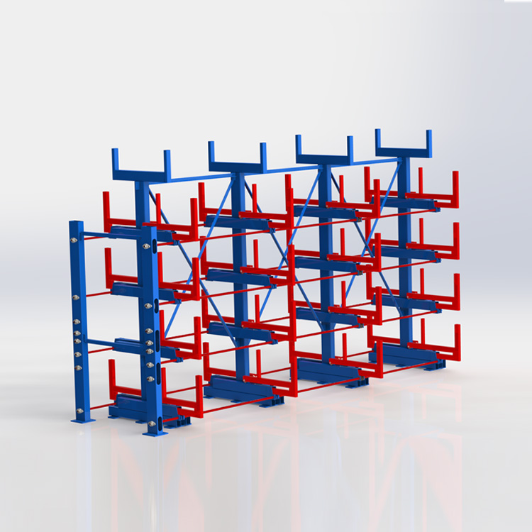 手摇式悬臂管材货架